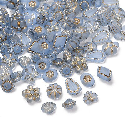 Frosted Transparent Acrylic Beads OACR-Z041-03-1