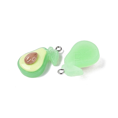 Spray Painted Opaque Resin Pendants RESI-Q232-01E-1