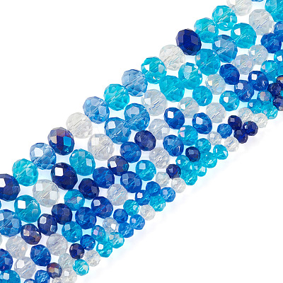 6 Strands 3 Styles Glass Beads Strands EGLA-TA0013-71B-1