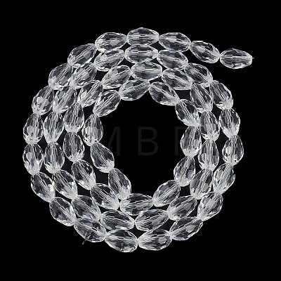 Transparent Imitation Jade Glass Beads Strands GLAA-N005-T8mm-D-1-1