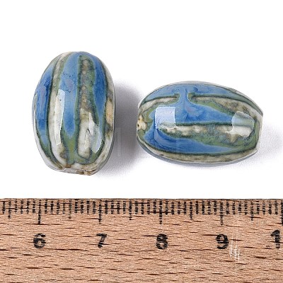 Vintage Handmade Porcelain Beads PORC-Q006-10J-1