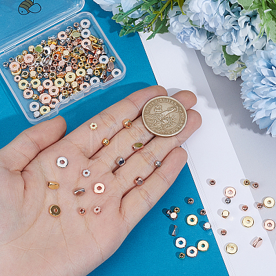 171Pcs 15 Styles Brass & Cubic Zirconia Beads Findings Kits KK-BBC0025-83-1