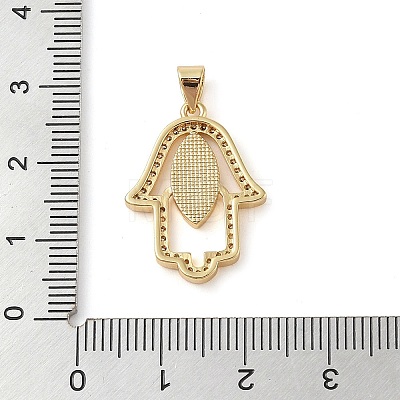 Brass Micro Pave Clear Cubic Zirconia Pendant KK-I712-60G-01-1