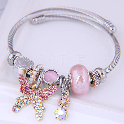 Adjustable Stainless Steel European Bangles FS-WG548C4-02-1