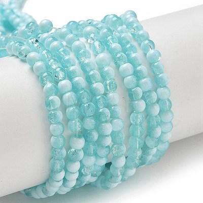 Crackle Glass Beads Strands GLAA-U001-4mm-08-1