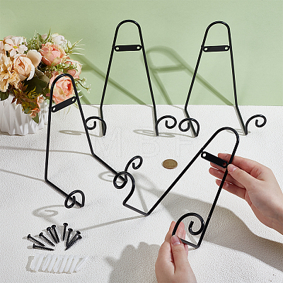 4Pcs Iron Wall-Mounted Display Easel OFST-GO0001-08-1