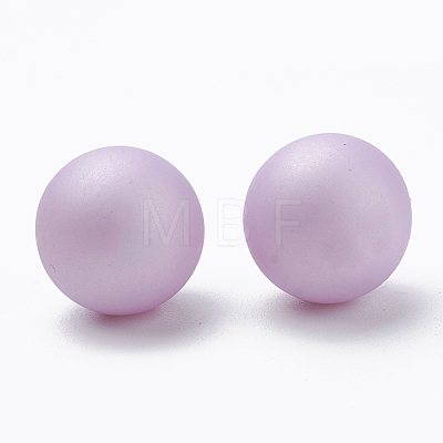 Eco-Friendly Plastic Imitation Pearl Beads X-MACR-S277-8mm-B-1