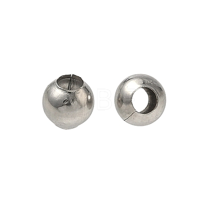 Tarnish Resistant Round 316 Surgical Stainless Steel Spacer Beads STAS-N032-02-4mm-1