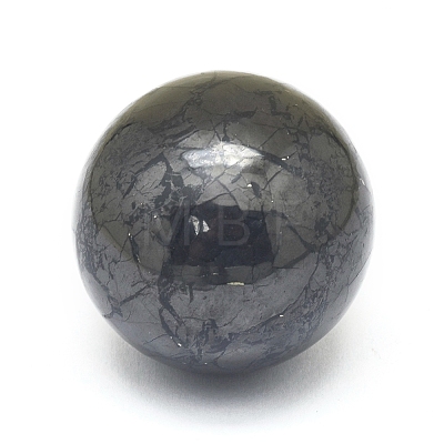 Natural Shungite Sphere Beads G-F675-01-1