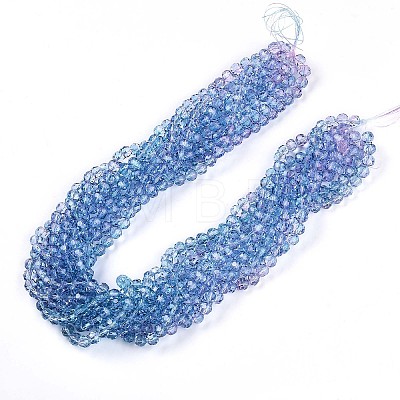 Baking Paint Transparent Glass Beads Strands DGLA-A035-T10mm-A06-1