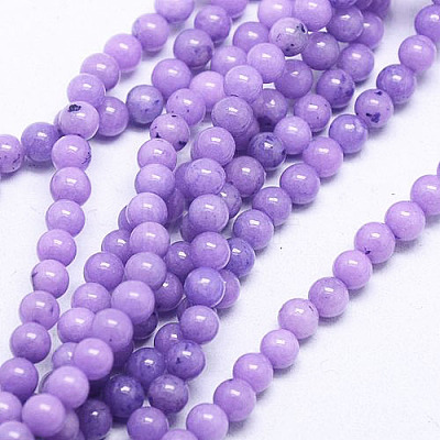 Natural Mashan Jade Round Beads Strands G-D263-4mm-XS24-1