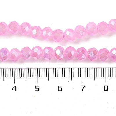 Baking Electroplate Glass Beads Strands DGLA-A039-J6MM-B18-1