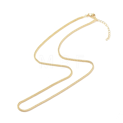 Brass Wheat Chains Necklace for Women NJEW-P265-26G-1