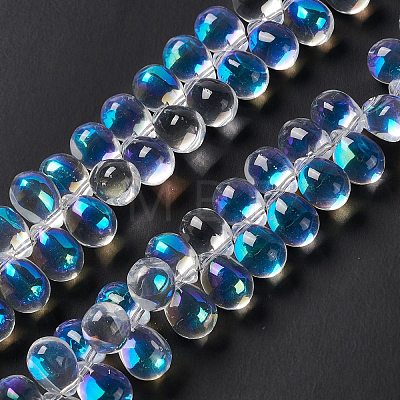 Electroplate Glass Beads Strands X-EGLA-L031-AB01-1