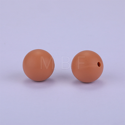 Round Silicone Focal Beads SI-JX0046A-75-1