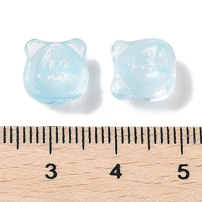 Transparent Spray Paint Glass Beads GLAA-Z011-01B-1