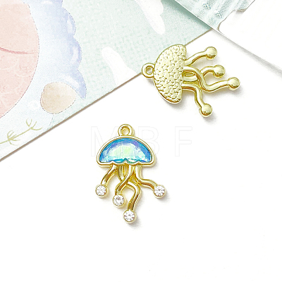 Jellyfish Golden Alloy Pendants PW-WGE540B-04-1