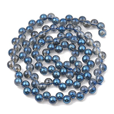 Electroplate Glass Beads Strands GLAA-Q105-01I-1