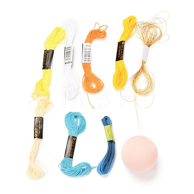 DIY Embroidery Temari Ball Keychain Kits DIY-I064-A06-1