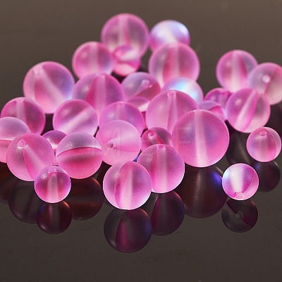 Synthetic Moonstone Beads Strands G-SZ0001-86A-1