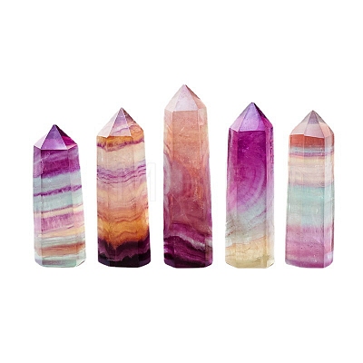 Point Tower Natural Fluorite Home Display Decoration PW-WG51504-01-1