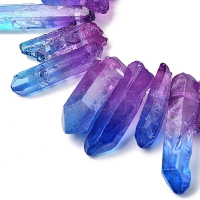 Two Tone Natural Quartz Crystal Beads Strands G-Z131-K01-04-1