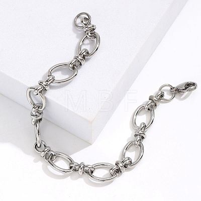 Stainless Steel Oval Link Chain Bracelet KM2112-2-1