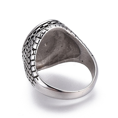 304 Stainless Steel Signet Rings for Men RJEW-O032-10AS-1