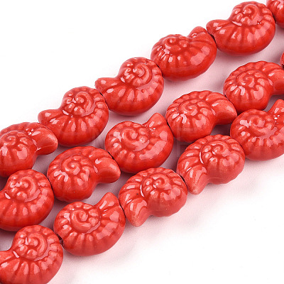 Handmade Porcelain Beads Strands PORC-I028-02H-1