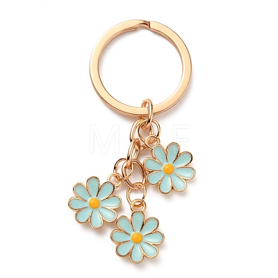 Cute Enamel Keychain KEYC-WH0025-048G-02-1