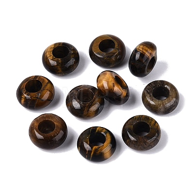 Natural Tiger Eye European Beads G-N359-17A-01-1