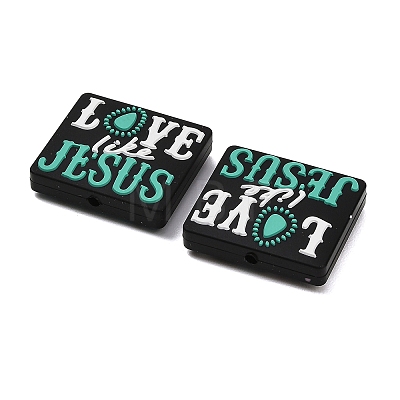 West Cowboy Theme Food Grade Eco-Friendly Silicone Beads SIL-T058-04E-1