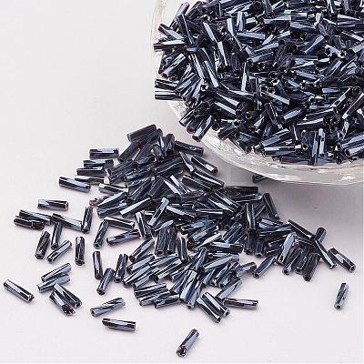 Glass Twisted Bugle Beads SEED-E002-9mm-829#-1