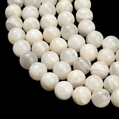 Natural White Moonstone Beads Strands G-L664-A01-10mm-1