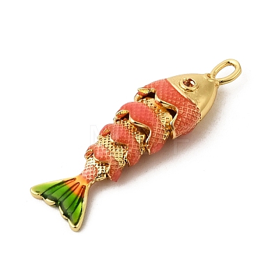 Brass Enamel Pendants KK-CJC0013-15G-02-1