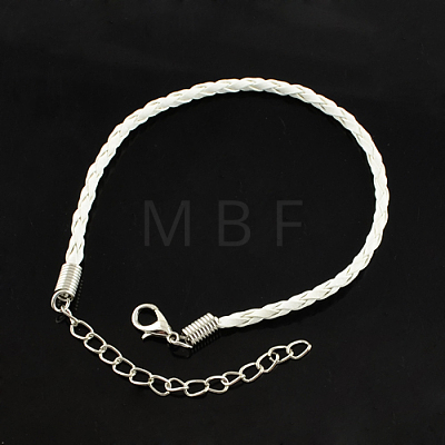 Trendy Braided Imitation Leather Bracelet Making BJEW-S076-003-1