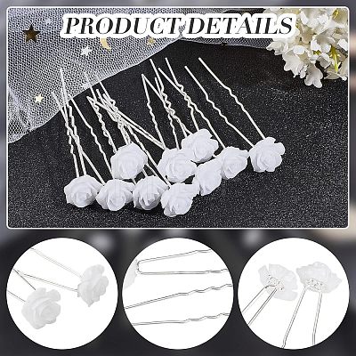 CHGCRAFT 20Pcs Platinum Tone Alloy Hair Forks OHAR-CA0001-05-1