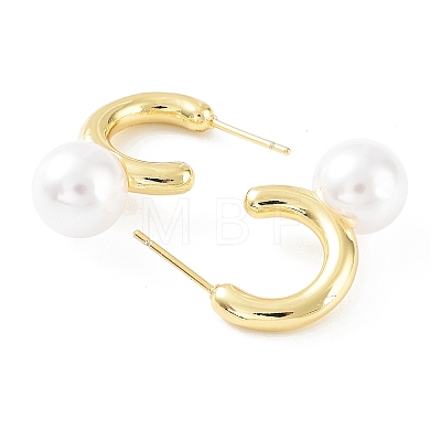 Rack Plating Brass Stud Earrings for Women KK-Z038-15G-1