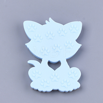 Food Grade Eco-Friendly Silicone Kitten Cabochons SIL-T052-08D-1