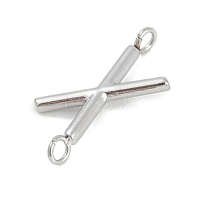 304 Stainless Steel Letter Connector Charms STAS-M108-01P-24-1