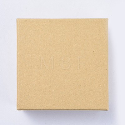 Kraft Paper Cardboard Jewelry Boxes CBOX-WH0001-D05-1