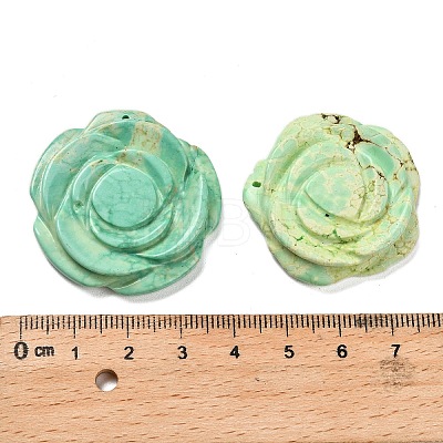 Synthetic Turquoise Carved Pendants G-Z088-01D-1