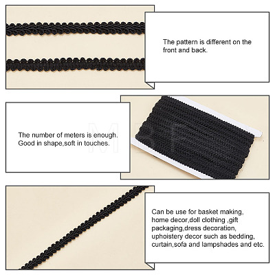 Polyester Braided Lace Trim OCOR-WH0060-45B-1