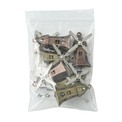 6Pcs 2 Colors Tibetan Style Alloy Pendants FIND-FS0002-56-1