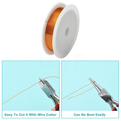 Round Copper Wire for Jewelry Making CWIR-R001-0.4mm-M-1