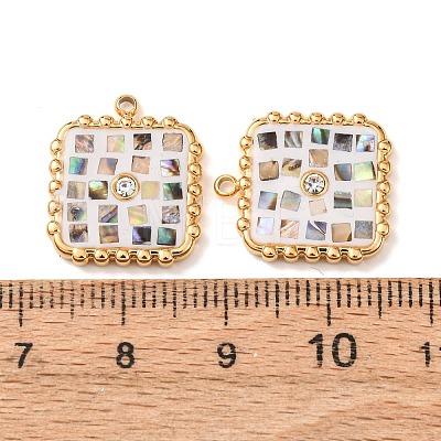 304 Stainless Steel Enamel Pendants STAS-F352-04A-01-1