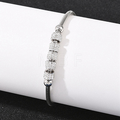 Polymer Clay Rhinestone Beaded Bracelets SA-D001-06P-1