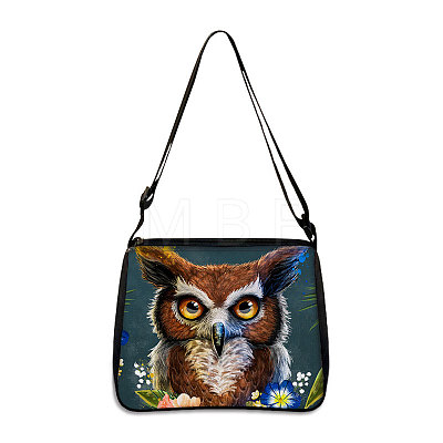 Owl Printed Polyester Shoulder Bags PW-WG8B7D6-12-1