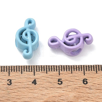 Spray Painted Alloy European Beads AL-CBA5B8E-15-1