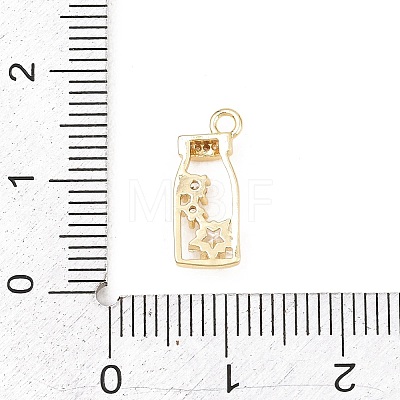 Brass Micro Pave Clear Cubic Zirconia Pendants KK-D225-02G-1